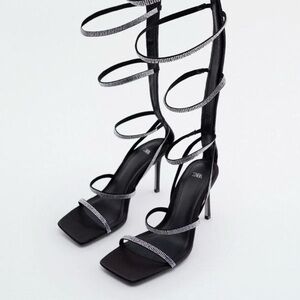 Elegant Black Strappy Heels